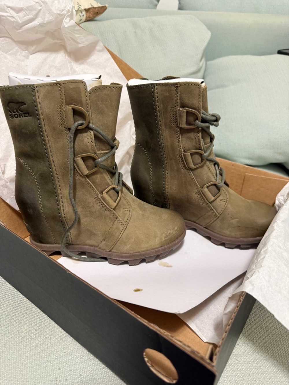 Sorel Joan of Arctic Wedge II Boots Alpine Tundra size 5 - Picture 2 of 10
